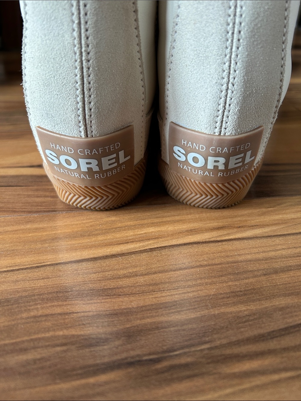 Sorel Out ‘n About Leather Wedge Bootie Sneakers Cream Color - Picture 6 of 9